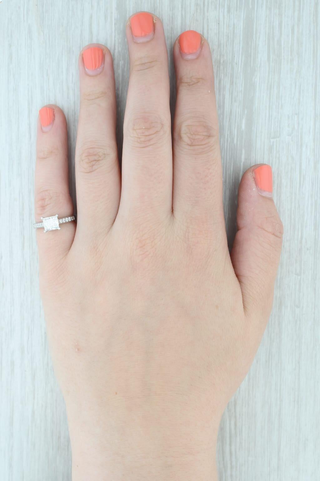 1,30ctw Diamant Verlobungsring Platin VS1 H GIA Größe 6 Kathedrale Band im Angebot 3
