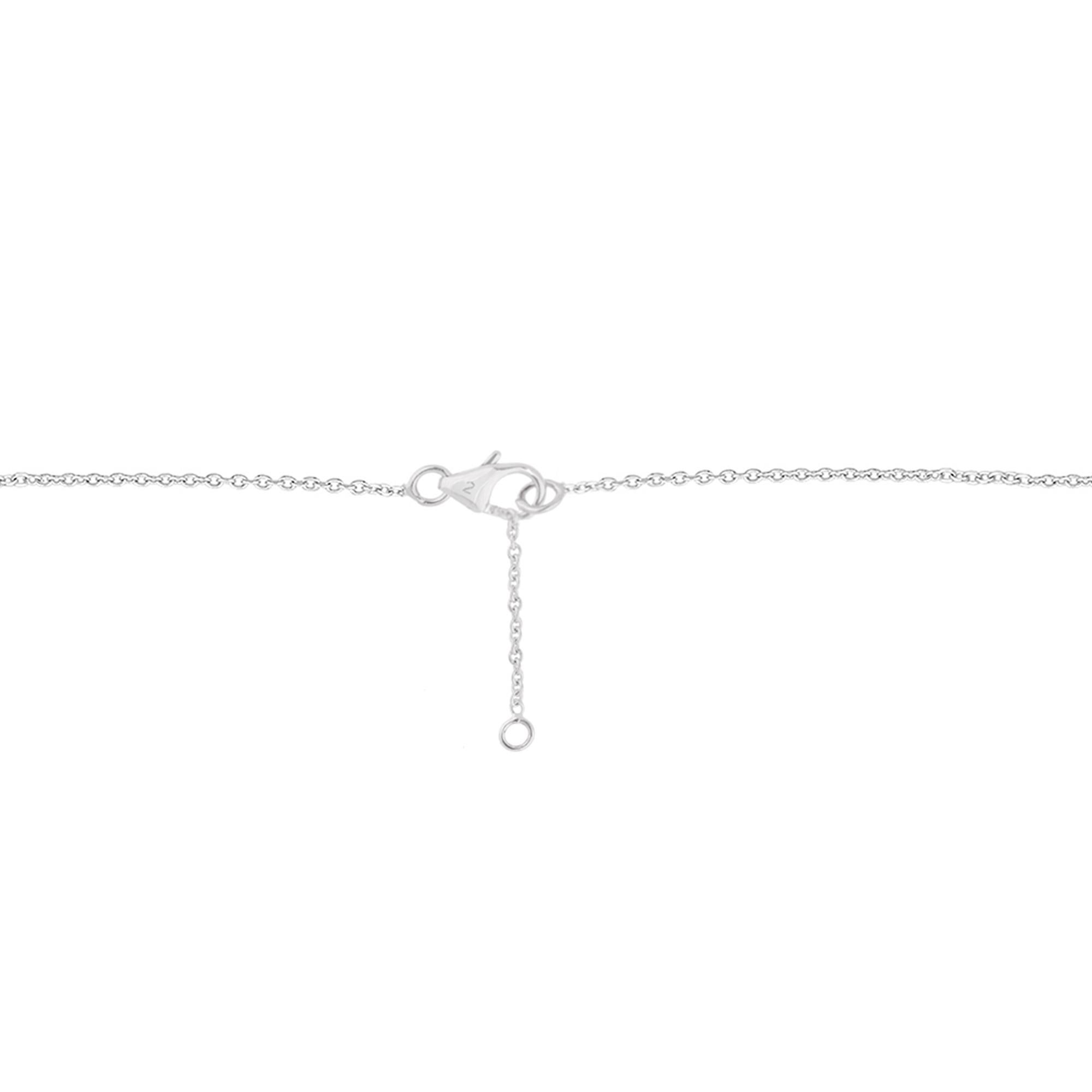 Collar Colgante Corazón Halo Diamante 1,31 Quilates Oro Blanco 18 Kilates Alta Joyería en Nuevo estado para la venta en Diera, Dubai