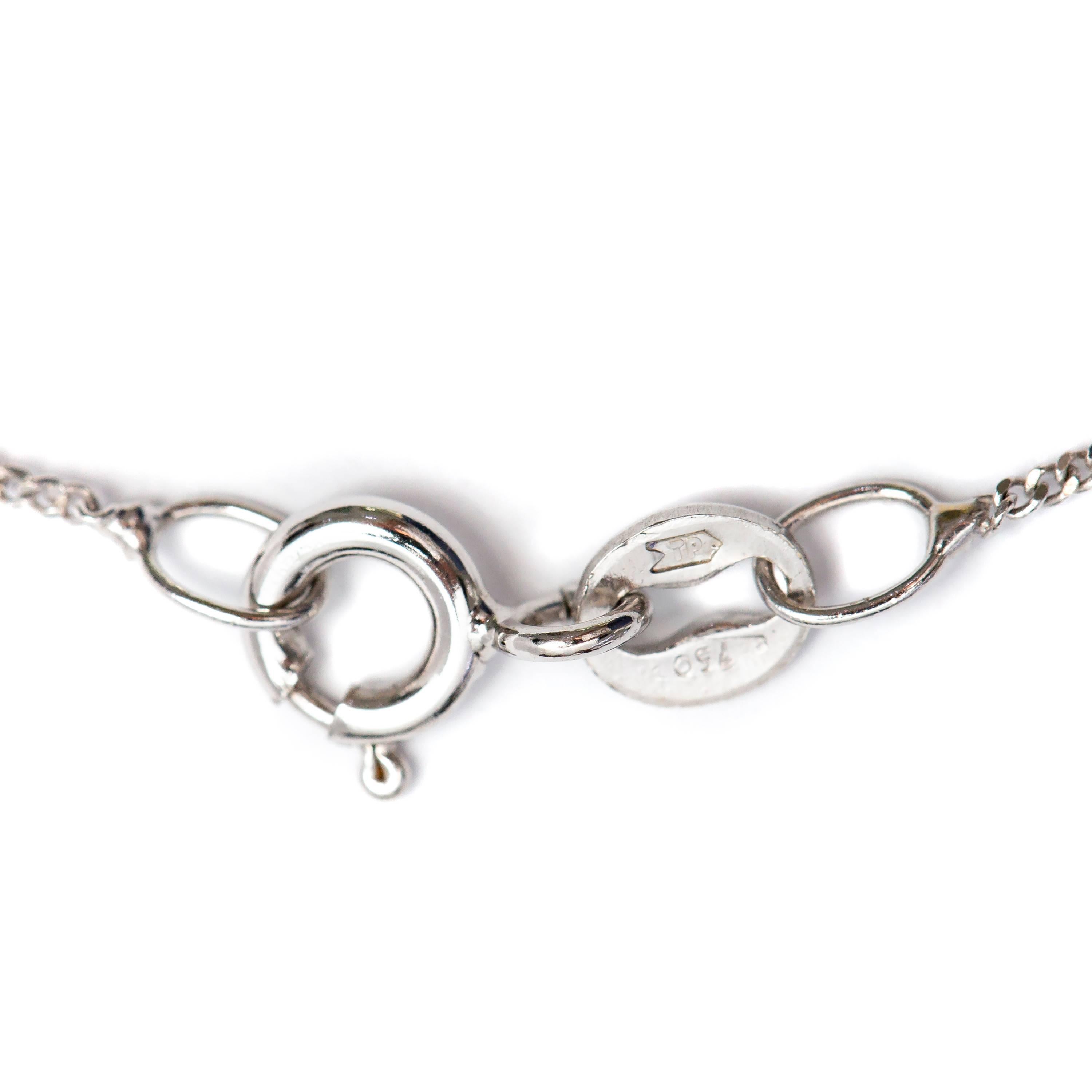 1.31 Carat Fancy Butterfly Shape 18 Karat Rose White Gold Chain Necklace Pendant For Sale 2