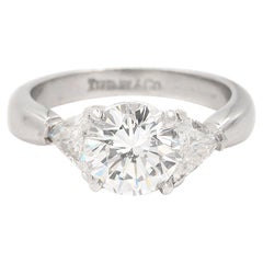 Vintage 1.31 Carat GIA Round Brilliant Cut Diamond Engagement Ring by Tiffany & Co.
