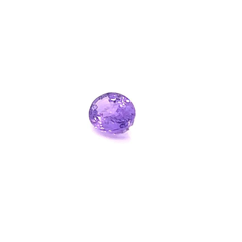 Contemporary 1.31 Carat Oval cut Purple Sapphire For Sale