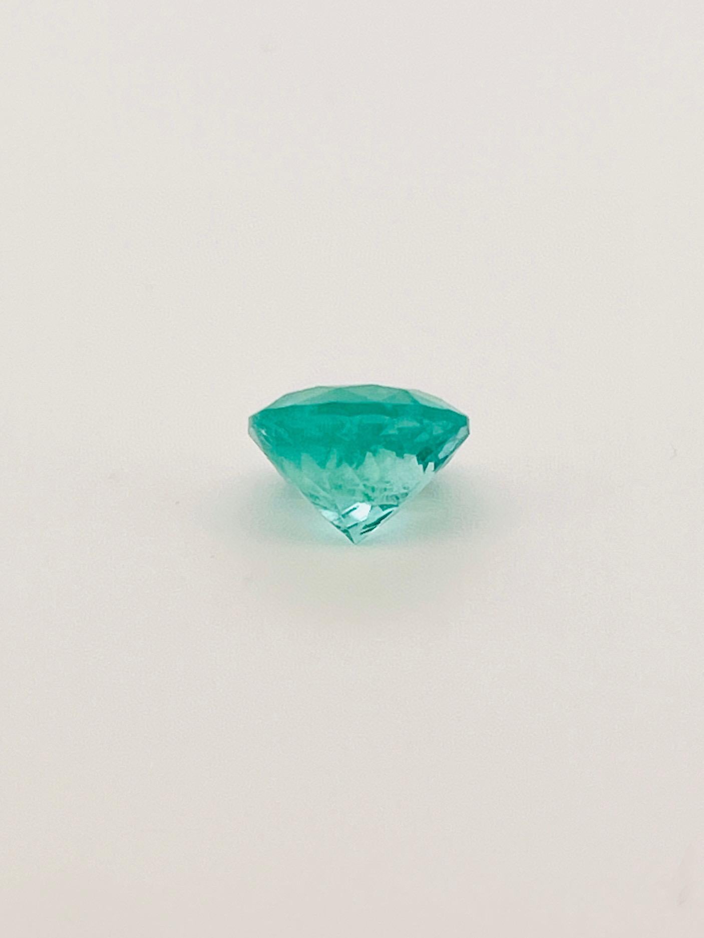 Women's or Men's GIA certificate No Oil Emerald 1.16 carats Rare Ural Russia Origin For Sale