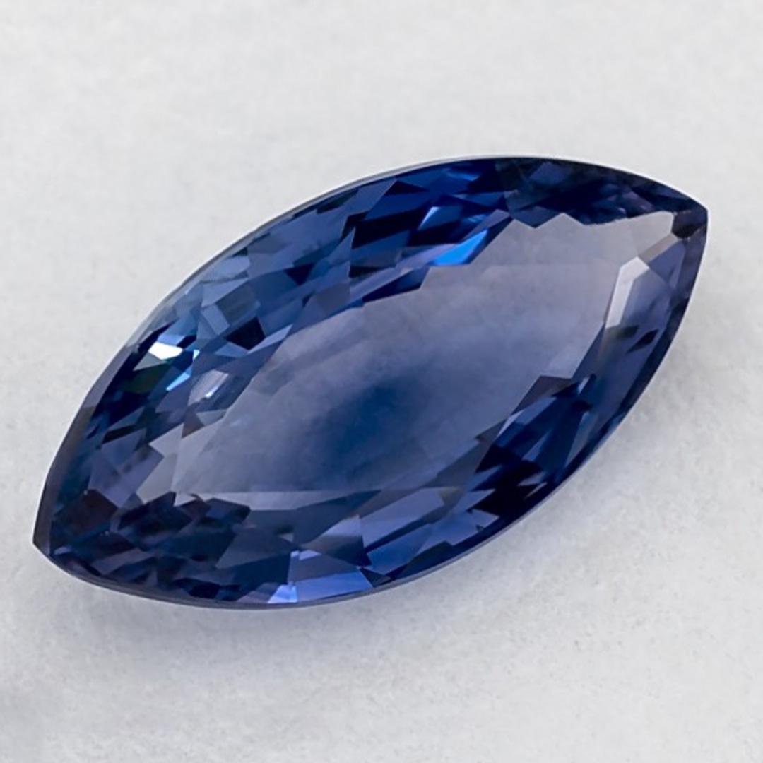 Marquise Cut 1.31 Ct Blue Sapphire Marquise Loose Gemstone For Sale