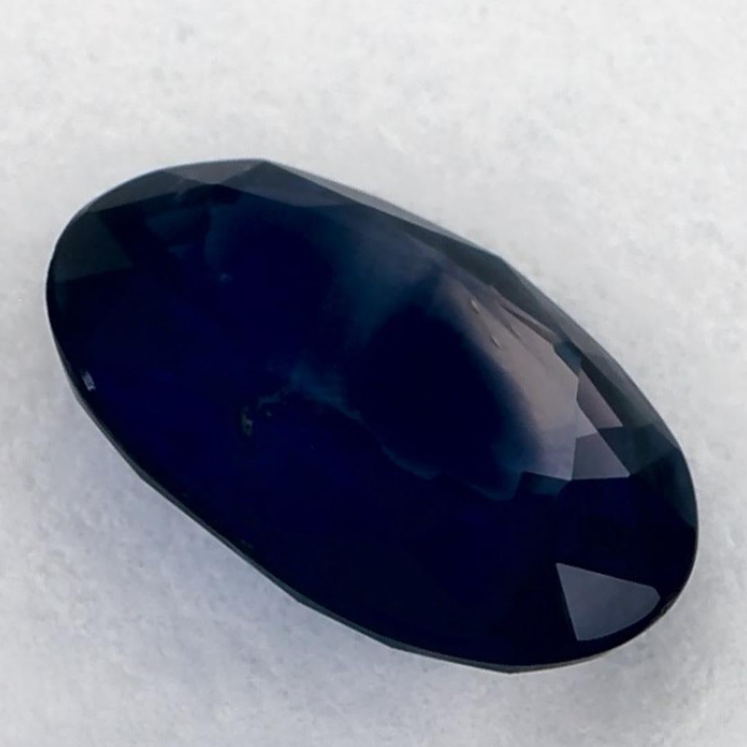 1.31 carati di zaffiro blu ovale sfuso in vendita 1
