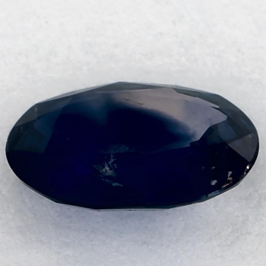 1.31 carati di zaffiro blu ovale sfuso in vendita 3