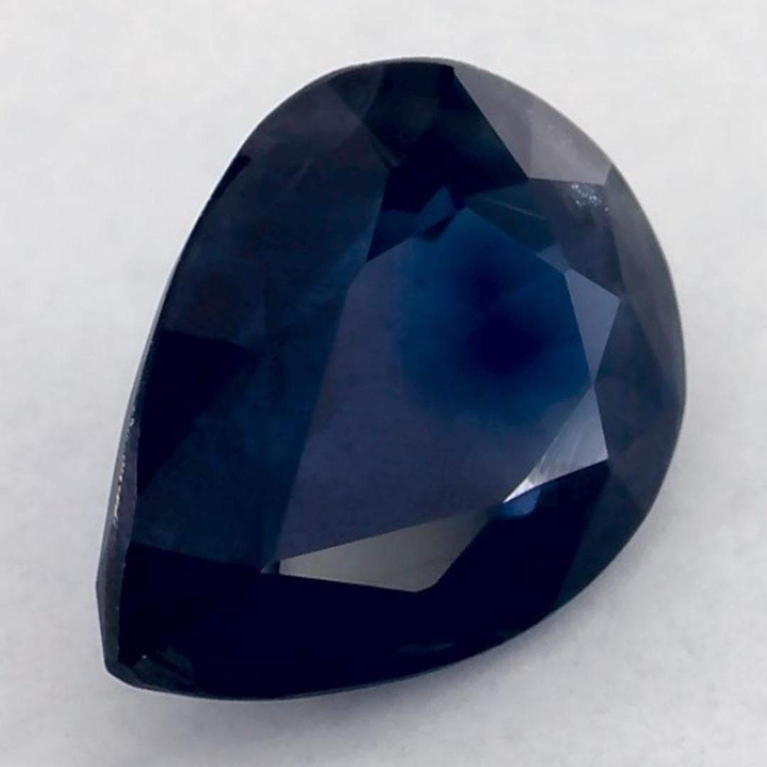 1.31 Karat Blauer Saphir Birne Loser Edelstein (Tropfenschliff) im Angebot