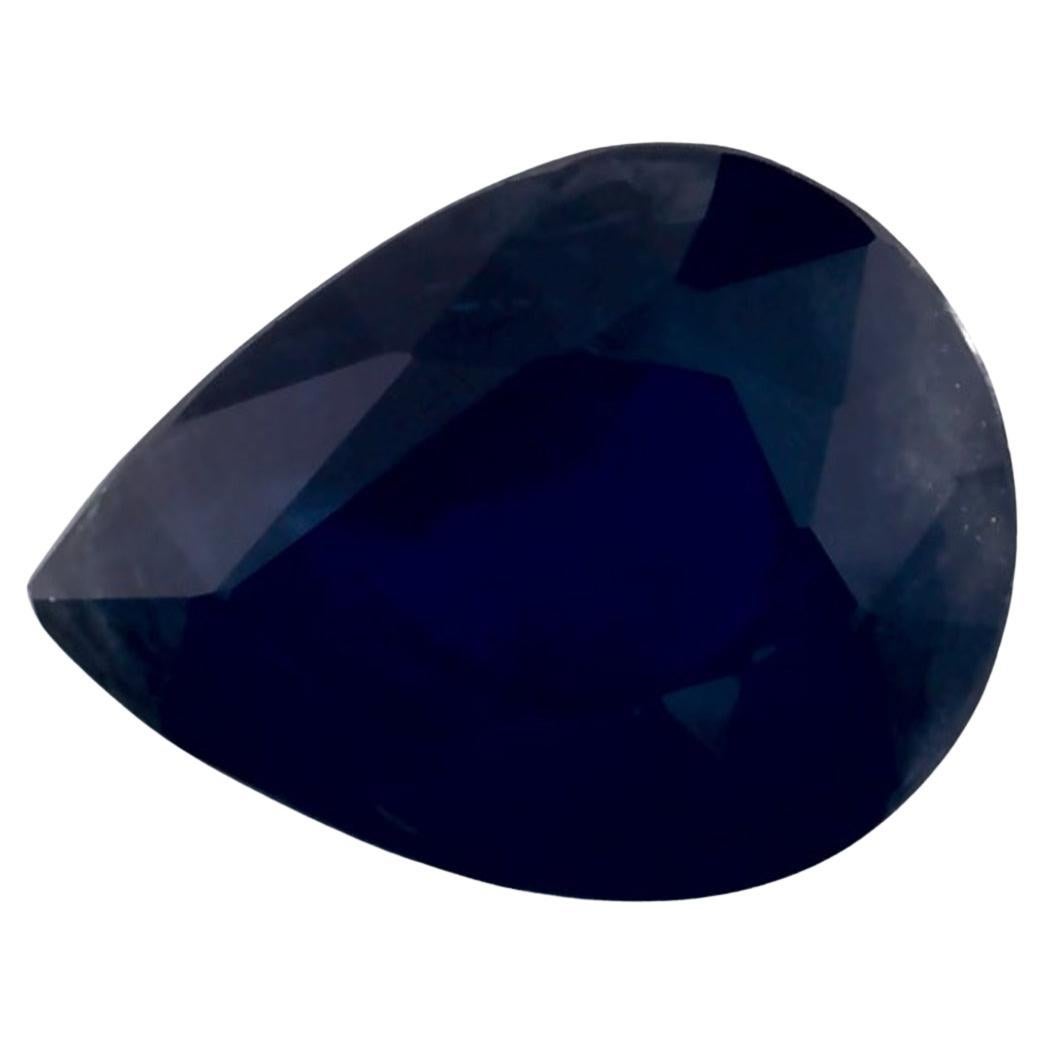 1.31 Karat Blauer Saphir Birne Loser Edelstein