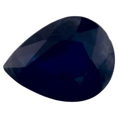 1.31 Karat Blauer Saphir Birne Loser Edelstein
