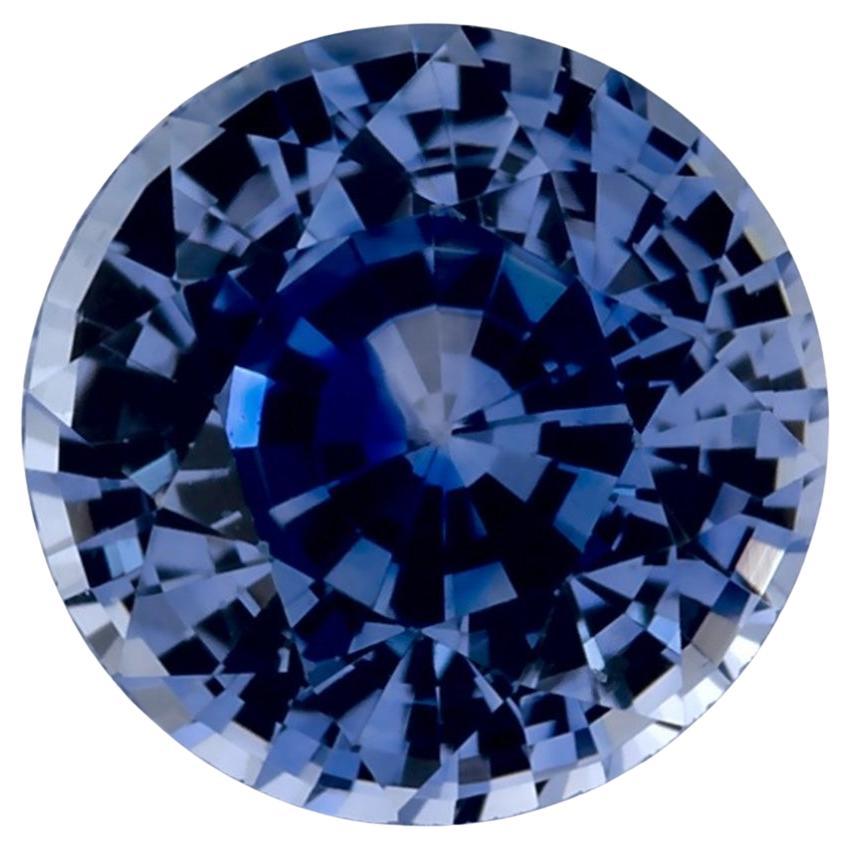 1.31 Ct Blue Sapphire Round Loose Gemstone