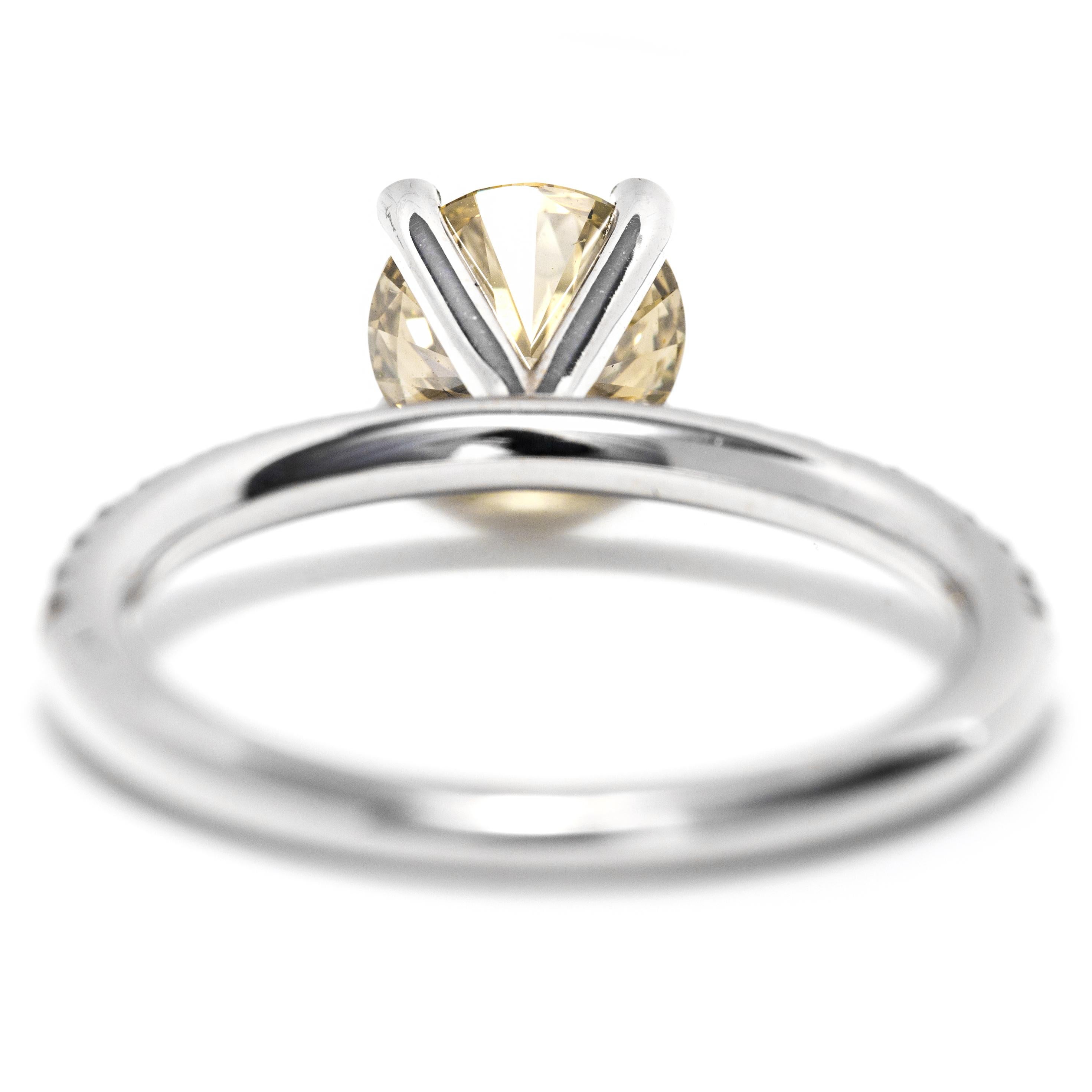 Women's 1.31 Ct Natural Fancy Brownish Yellow Diamond Ring, No Reserve Price
