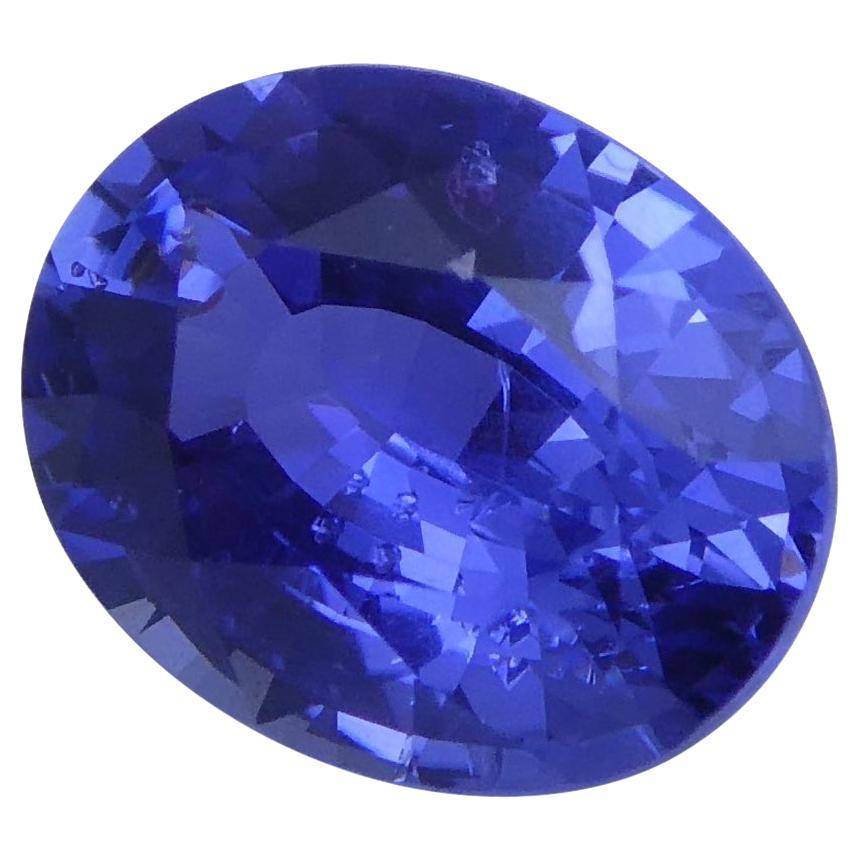 Oval Cut 1.31 Ct Oval Blue Sapphire IGI Certified Unheated For Sale