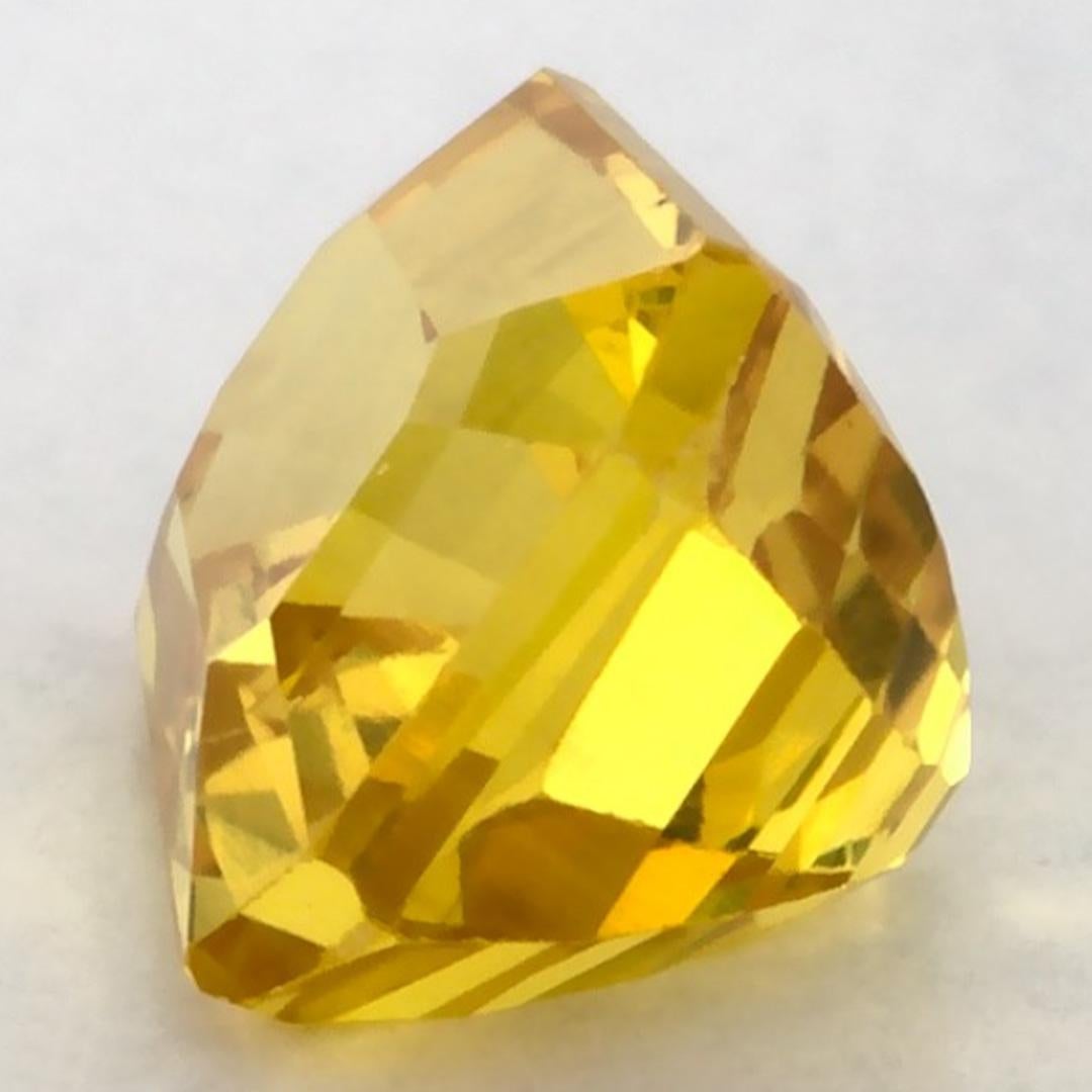 Taille émeraude 1.31 Ct Yellow Sapphire Octagon Loose Gemstone (pierre précieuse en vrac) en vente
