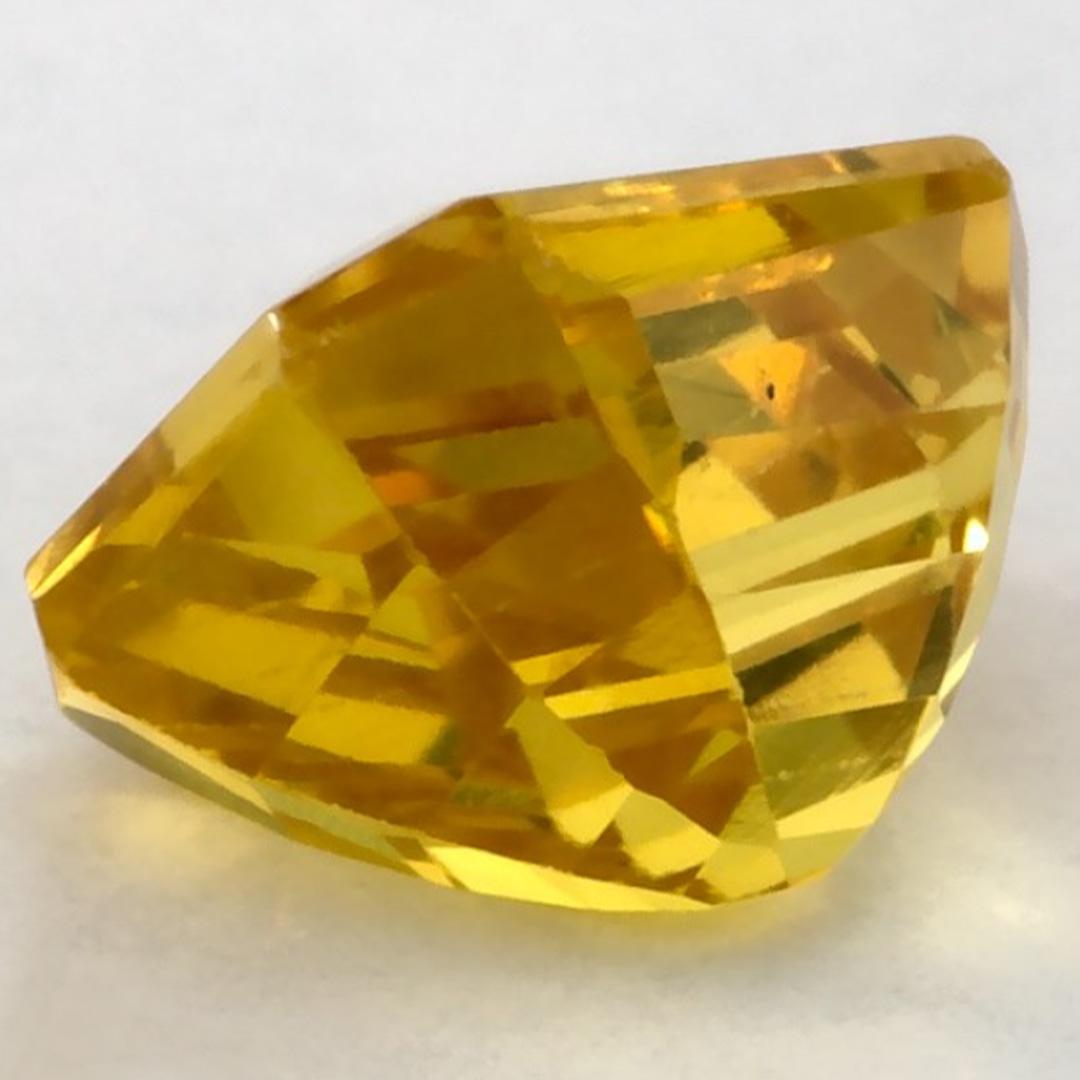 1.31 Ct Yellow Sapphire Octagon Loose Gemstone (pierre précieuse en vrac) en vente 2