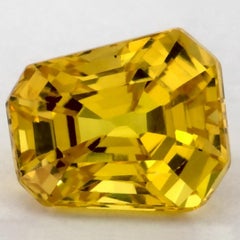 1.31 Ct Yellow Sapphire Octagon Loose Gemstone (pierre précieuse en vrac)