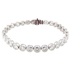 Pulsera de tenis de platino con diamantes talla brillante de 13,10 quilates