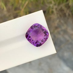 13.10 Carat Natural Loose Amethyst Flower Cut Gem For Necklace Jewellery