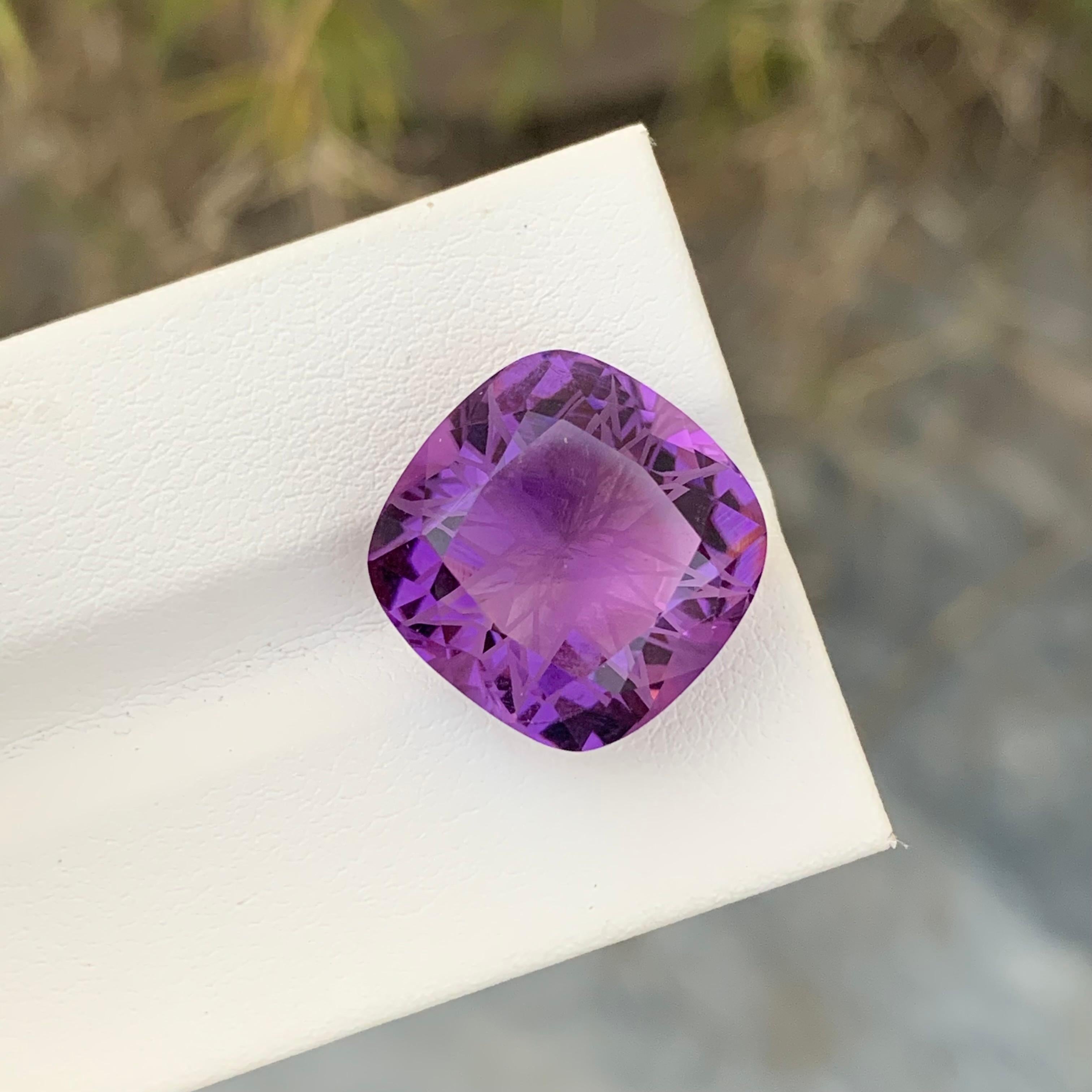 13.10 Carat Natural Loose Amethyst Flower Cut Gem For Necklace Jewellery For Sale 3