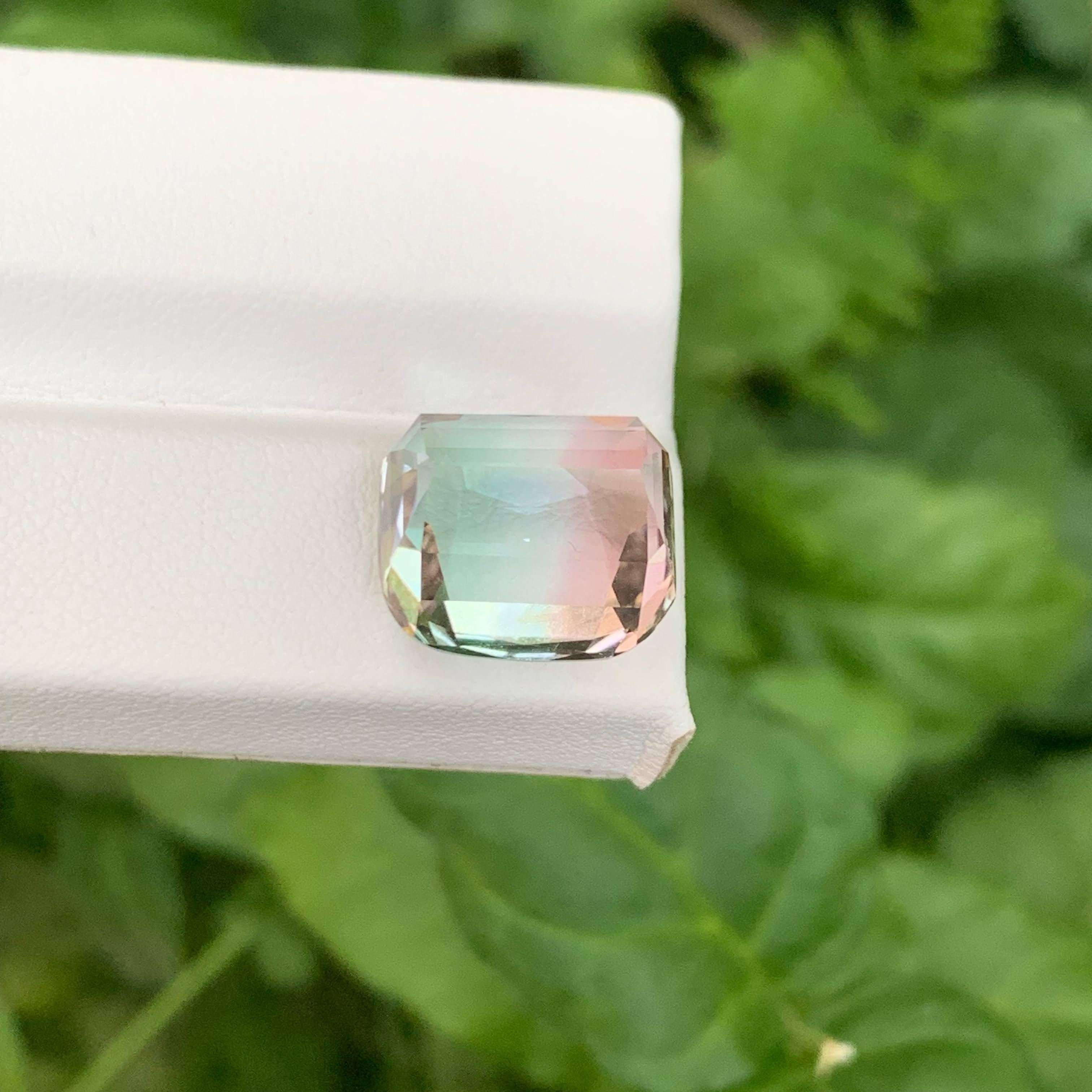 13.10 Carat Natural Loose Bi Color Watermelon Tourmaline Cushion Cut Afghan Gem Unisexe en vente