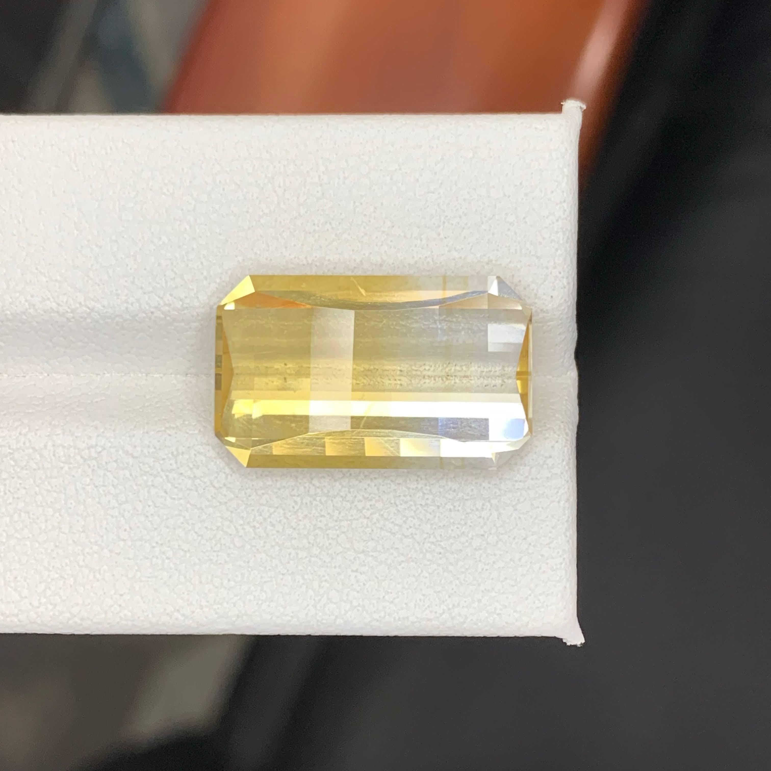 13.10 Carat Natural Loose Bicolor Yellow Citrine Pixel Cut Brazilian Gemstone Corte mixto en venta