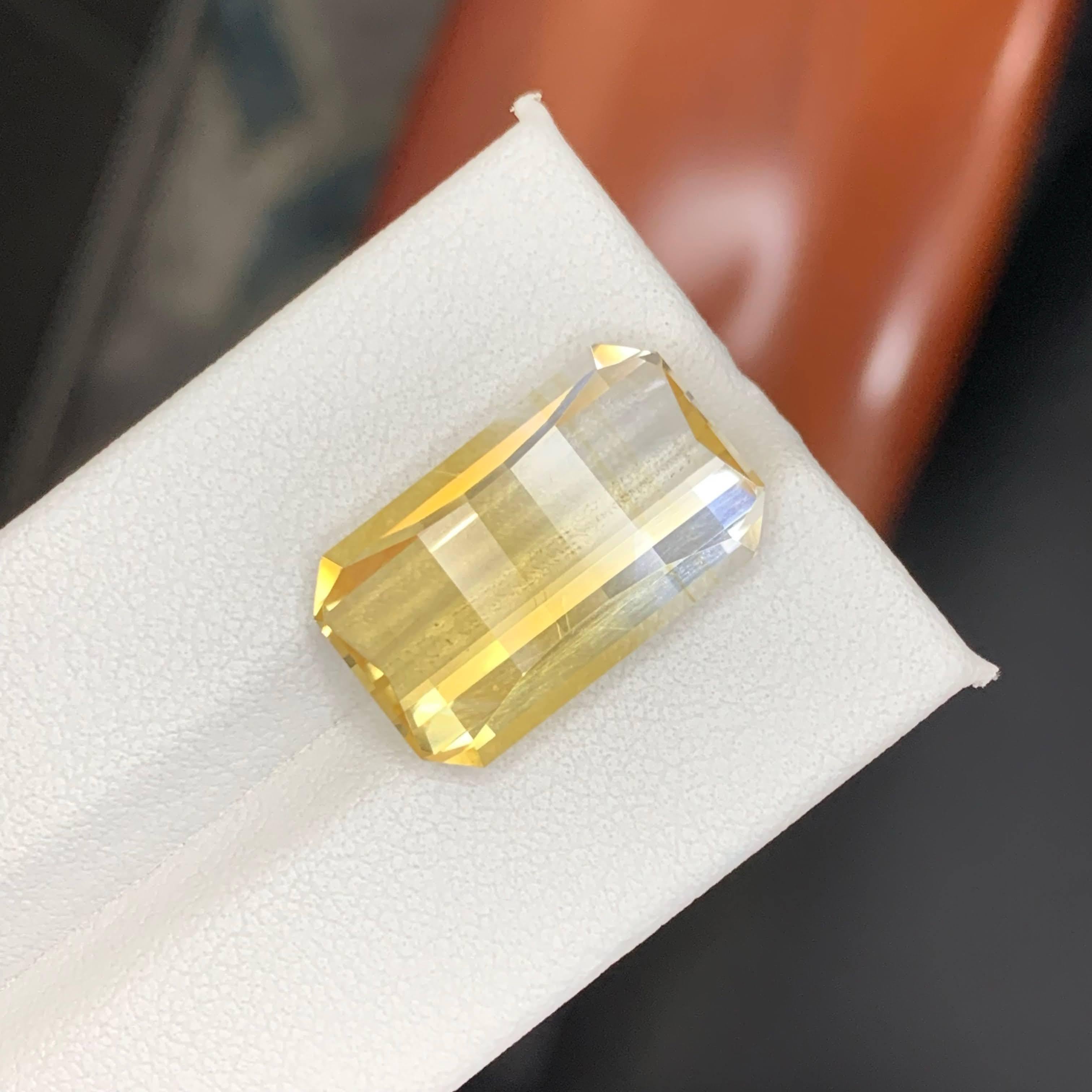 13.10 Carat Natural Loose Bicolor Yellow Citrine Pixel Cut Brazilian Gemstone en venta 1