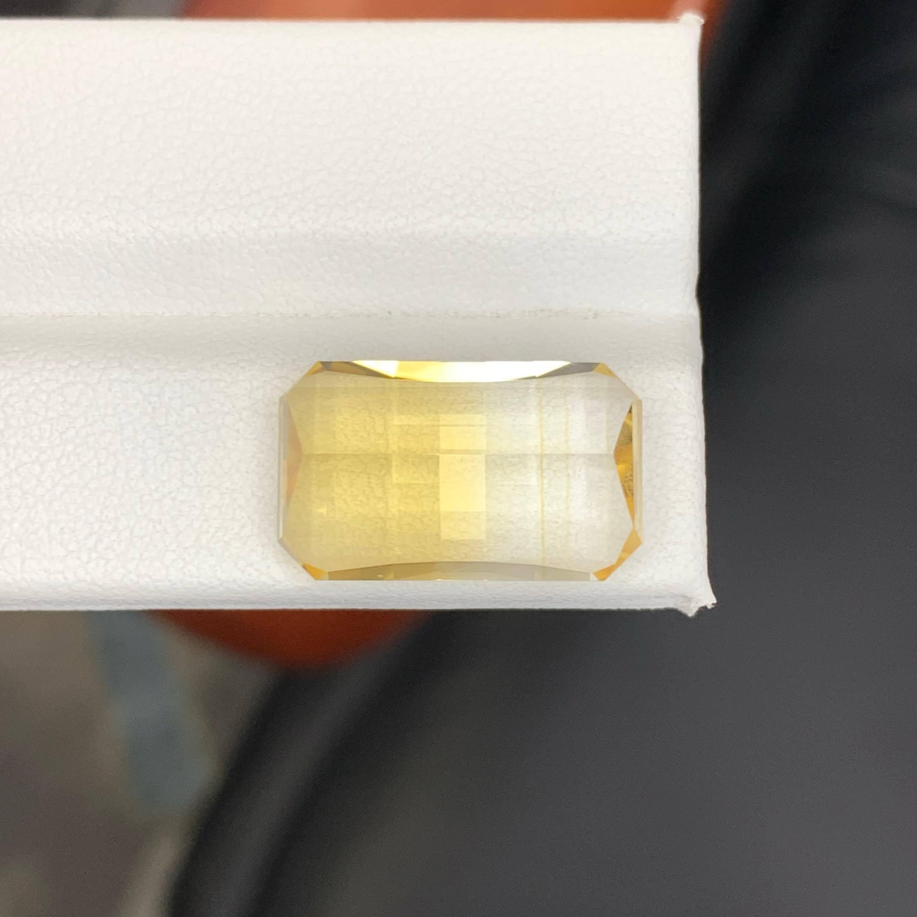 13.10 Carat Natural Loose Bicolor Yellow Citrine Pixel Cut Brazilian Gemstone en venta 2