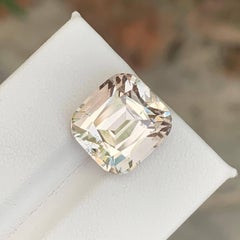 13.10 Carat Natural Loose Light Gold Topaz Stone Cushion Cut Pakistani Gemstone