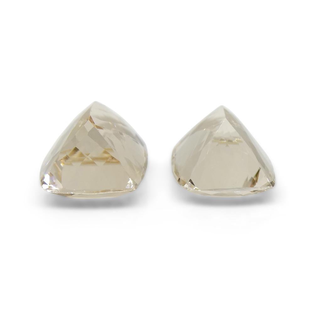 Morganite rosa arancione a cuscino rettangolare da 13,12 carati 4