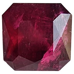 13.16ct Square Cut Rubellite Tourmaline Loose Gemstone