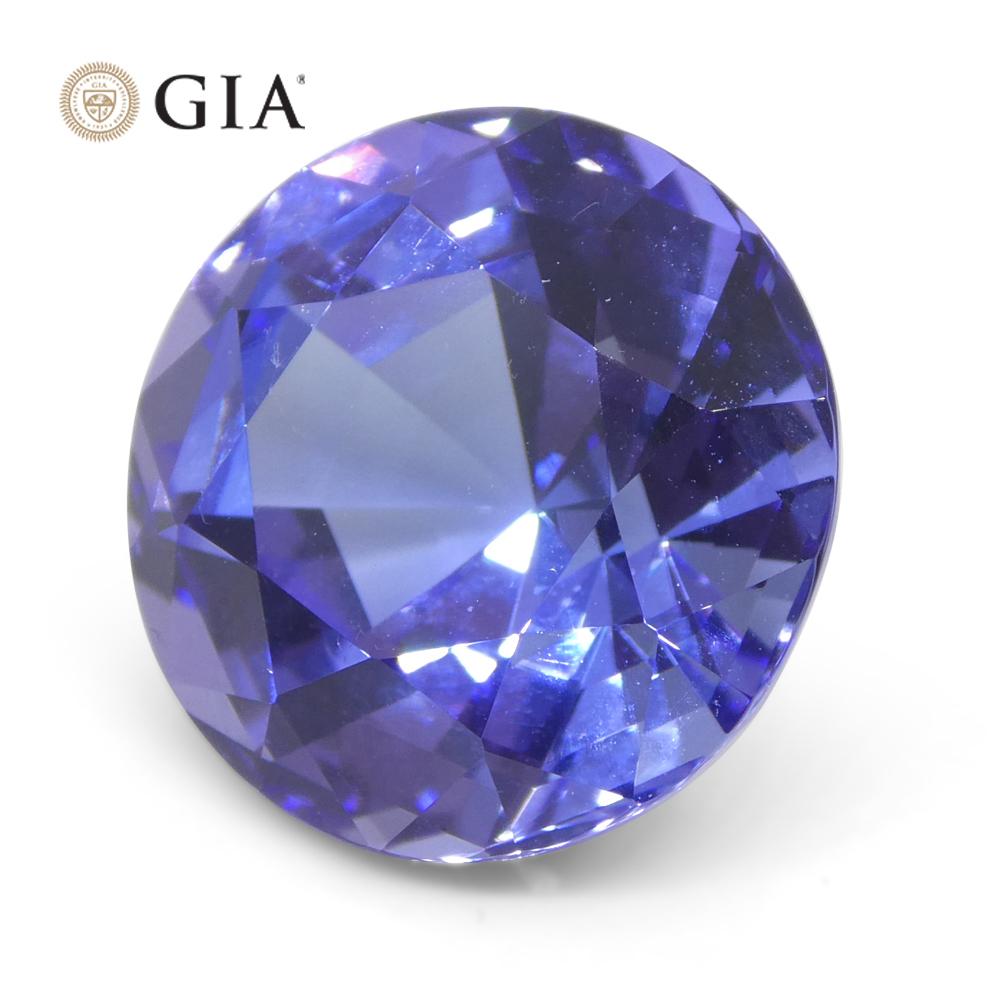 13.17ct Round Violet-Blue Tanzanite GIA Certified Tanzania For Sale 4