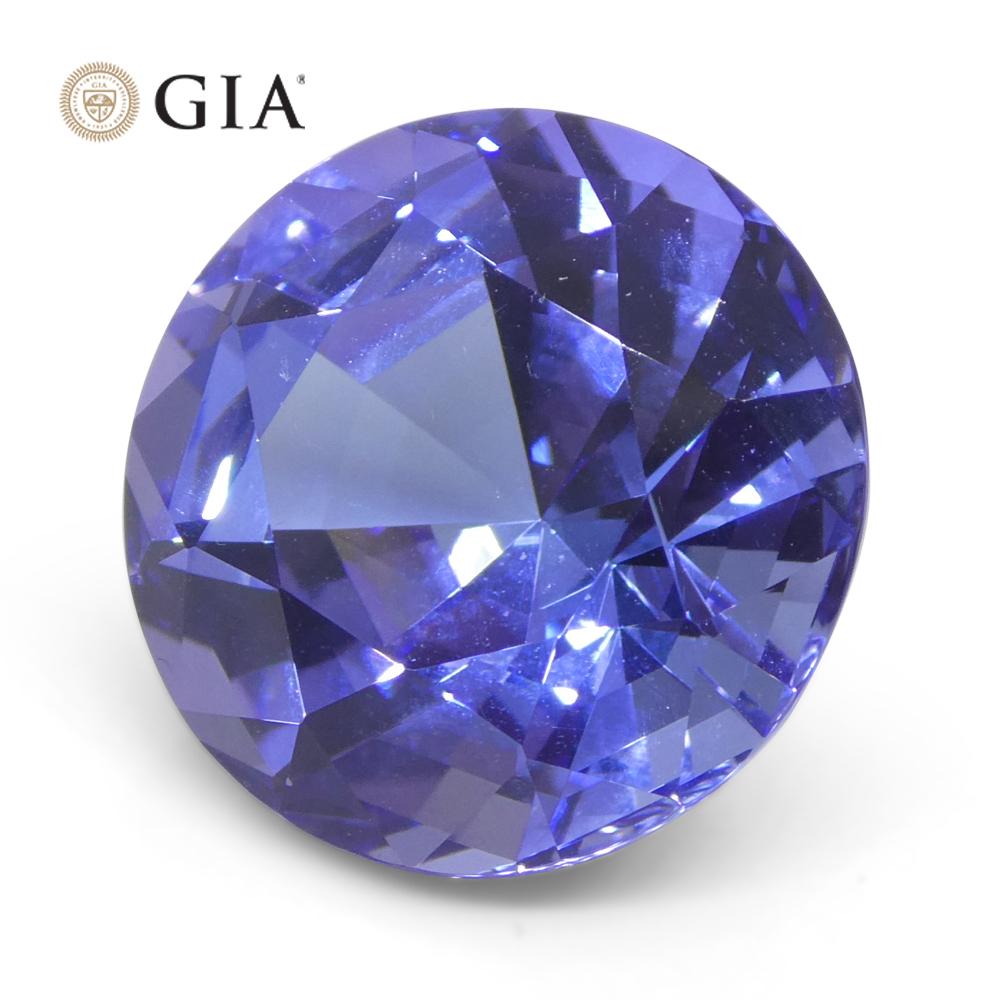 13.17ct Round Violet-Blue Tanzanite GIA Certified Tanzania   For Sale 6