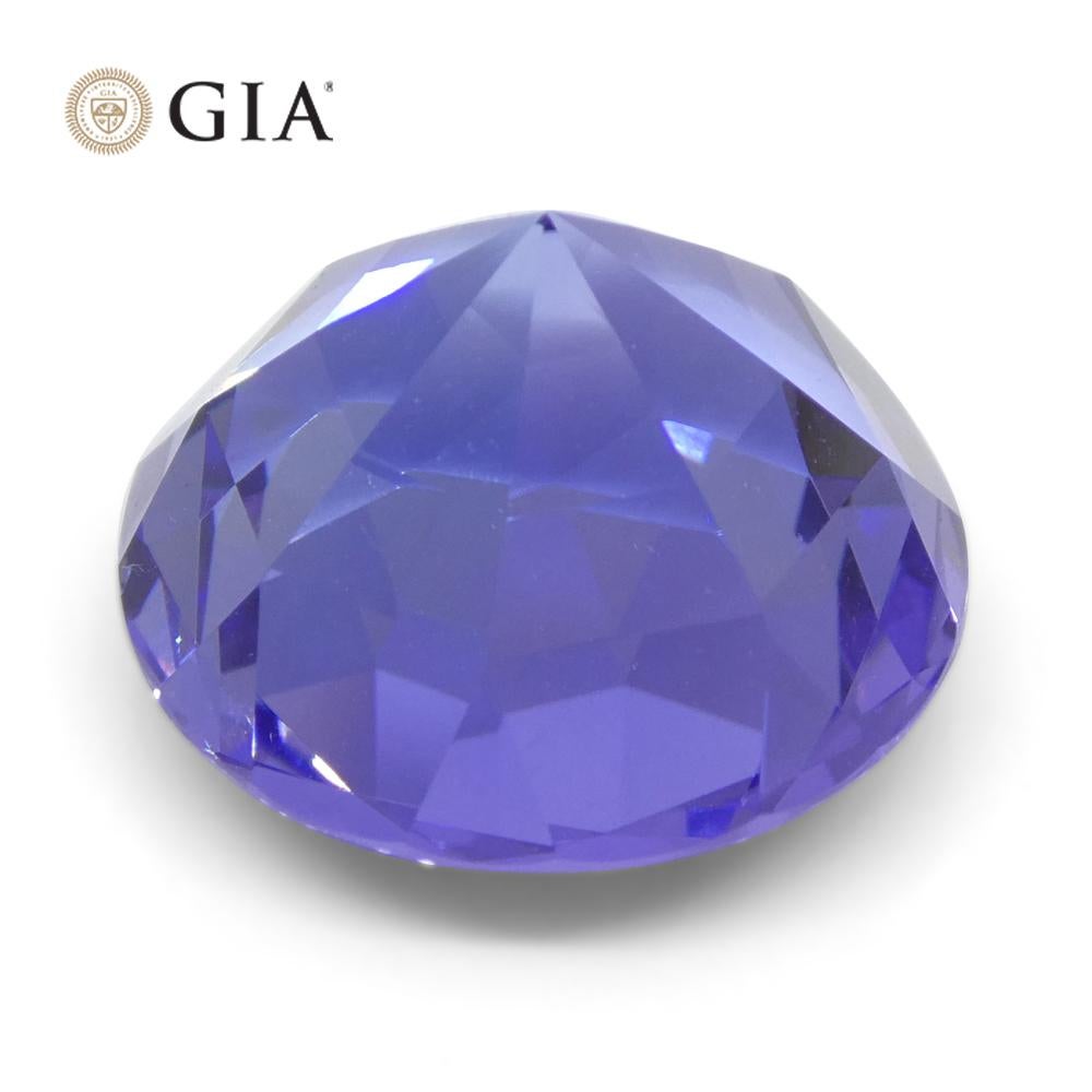 13.17ct Round Violet-Blue Tanzanite GIA Certified Tanzania   For Sale 8