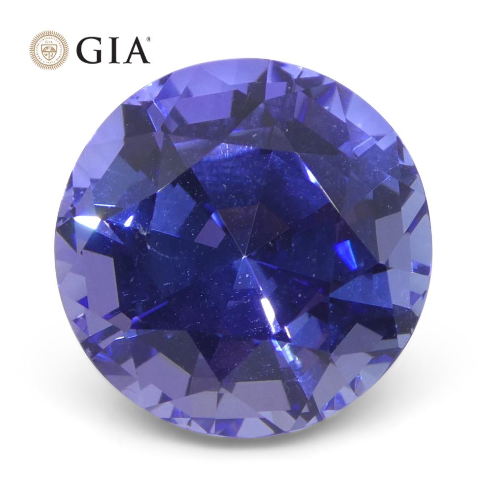 13.17ct Round Violet-Blue Tanzanite GIA Certified Tanzania   In New Condition For Sale In Toronto, Ontario