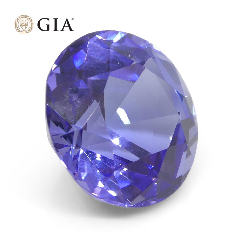 13.17ct Round Violet-Blue Tanzanite GIA Certified Tanzania For Sale 2