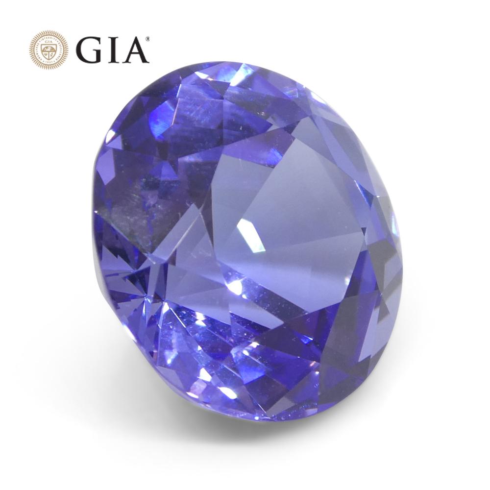 13.17ct Round Violet-Blue Tanzanite GIA Certified Tanzania   For Sale 3