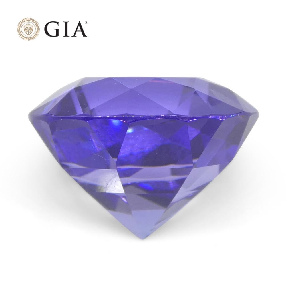 13.17ct Round Violet-Blue Tanzanite GIA Certified Tanzania   For Sale 4