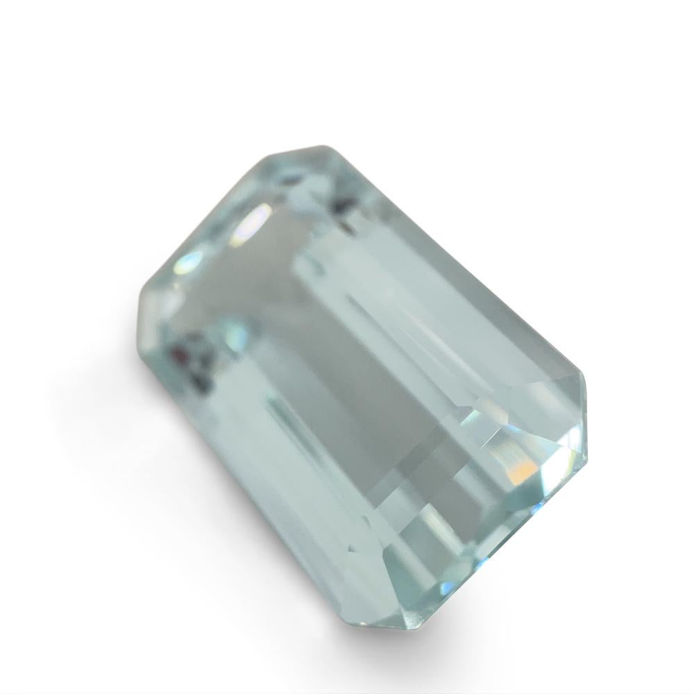 13,18 Karat Aquamarin im Smaragdschliff im Angebot 7
