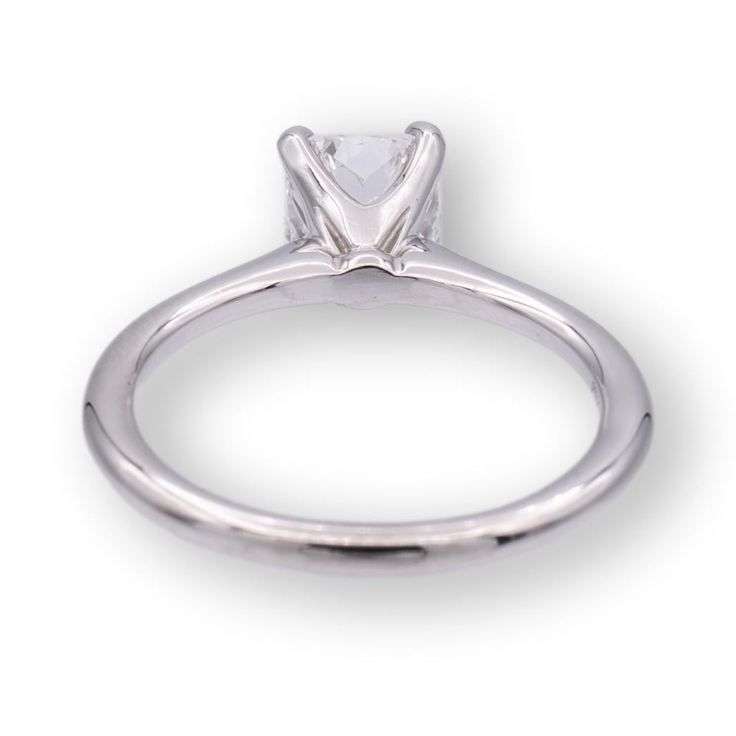 Modern 1.31ct Blue Nile Astor Cushion Diamond Engagement Ring F VS2 GIA in Platinum