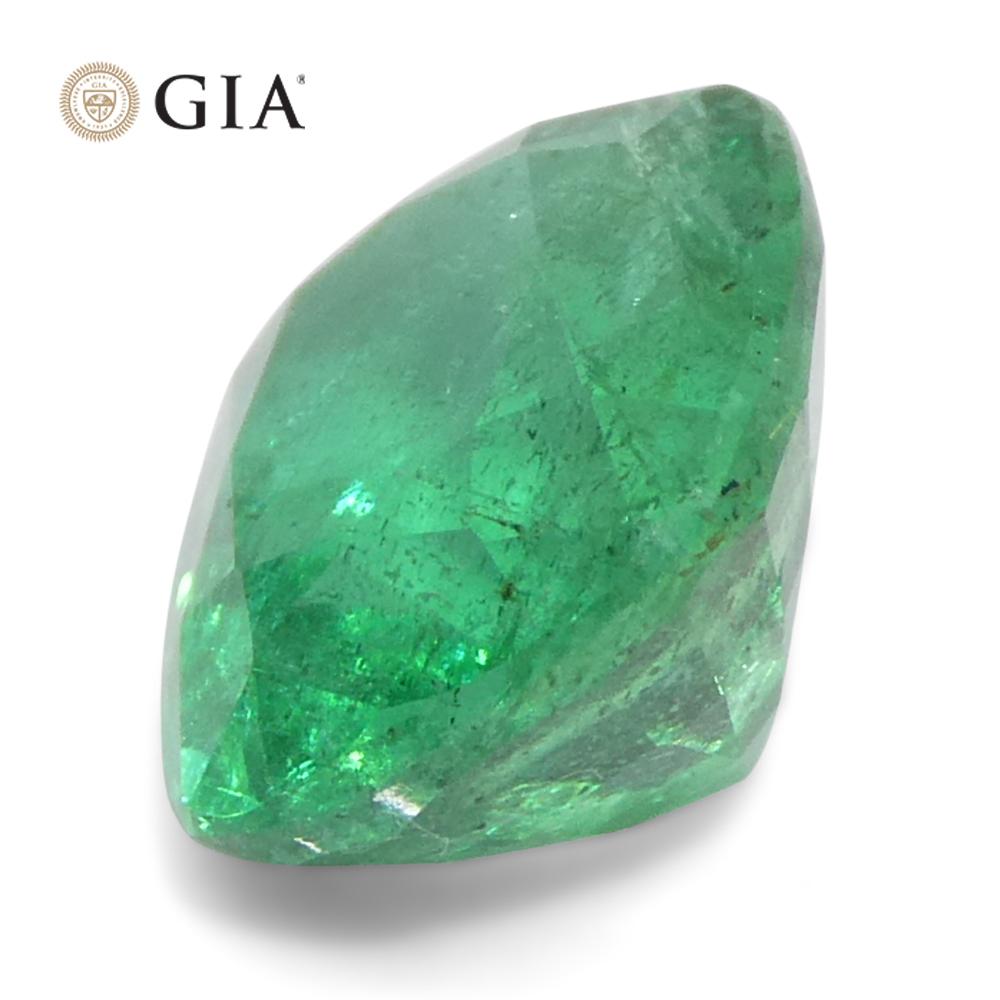 1,31ct Cushion Green Emerald GIA Certified Zambia (F2) in vendita 3