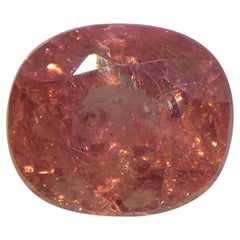 Zaffiro Padparadscha rosa arancio a cuscino da 1,31 carati della Tanzania