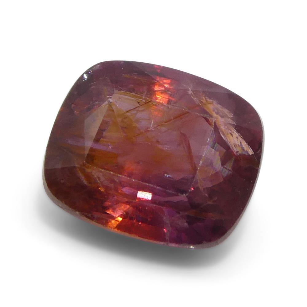 Zafiro rojo naranja de 1,31 ct de Tanzania en venta 6