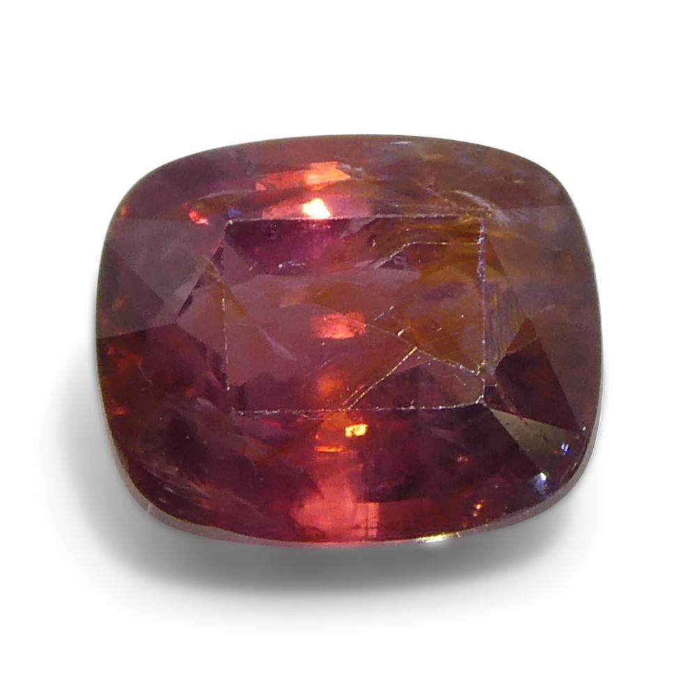 Zafiro rojo naranja de 1,31 ct de Tanzania en venta 7