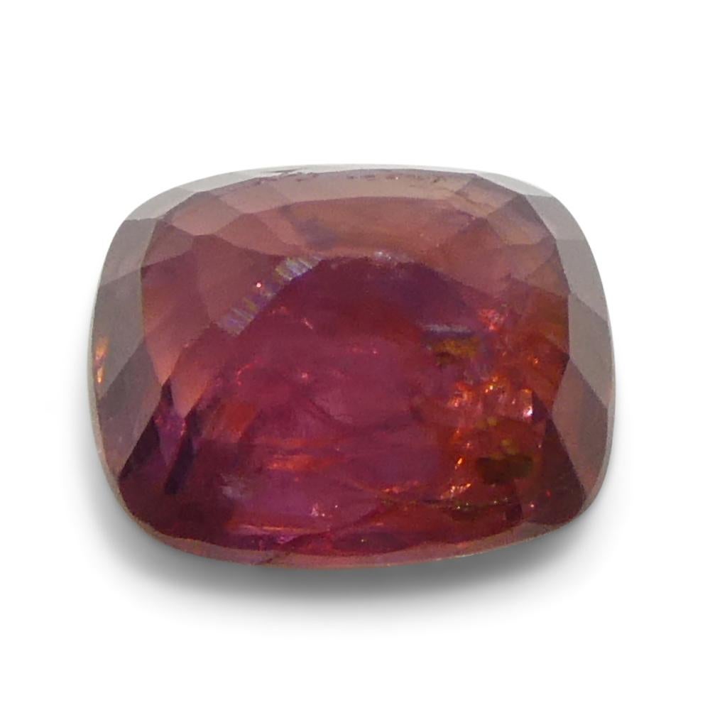 Zafiro rojo naranja de 1,31 ct de Tanzania en venta 8