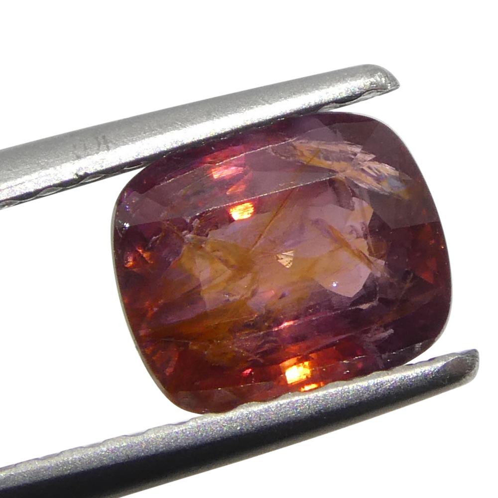 Zafiro rojo naranja de 1,31 ct de Tanzania en venta 9