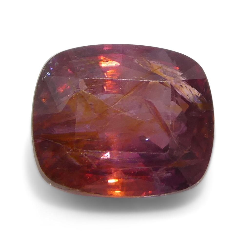 Zafiro rojo naranja de 1,31 ct de Tanzania en venta 4