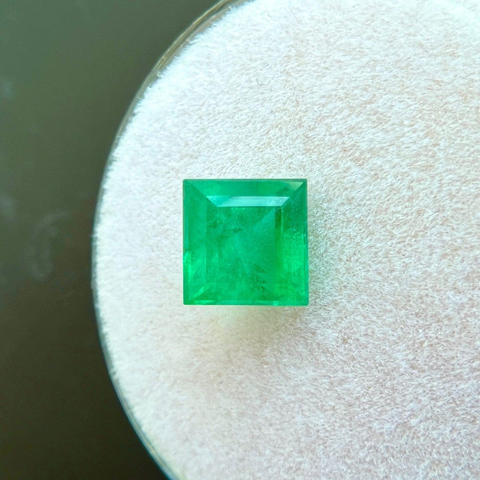 1,31 ct Esmeralda natural rara verde vivo talla princesa cuadrada 6x6mm gema suelta Corte princesa en venta