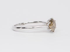 Anello di fidanzamento con diamante naturale di 1,31 carati in oro bianco 14K
