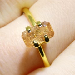 1.31ct Octagonal/Emerald Cut Orange Sapphire from Tanzania