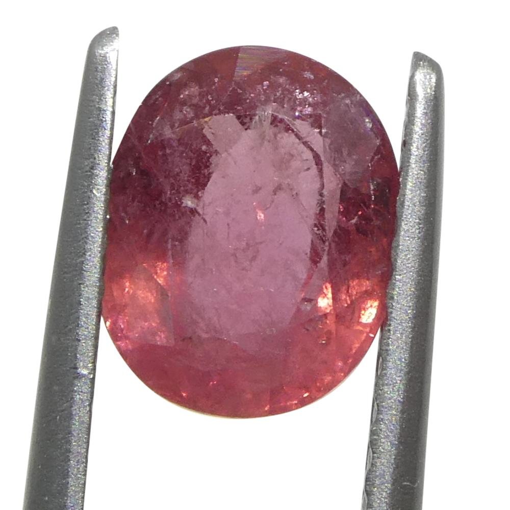 1.31ct Oval Orangy-Pink Padparadscha Sapphire from Tanzania In New Condition For Sale In Toronto, Ontario