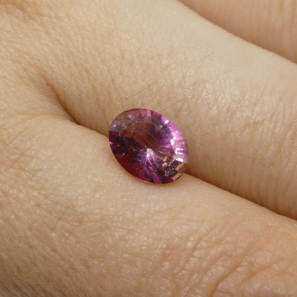 1.31ct Oval Pink Tourmaline from Brazil For Sale 1