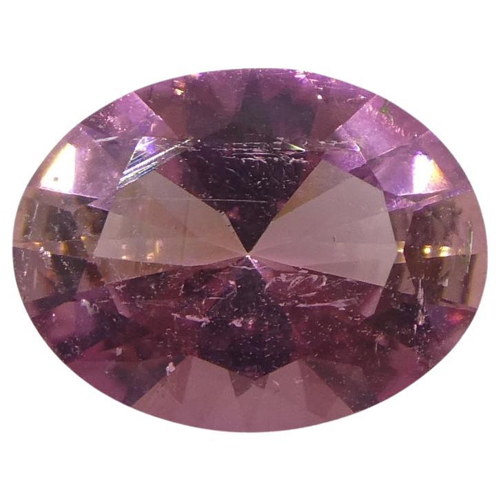 1.31ct Oval Pink Tourmaline from Brazil For Sale